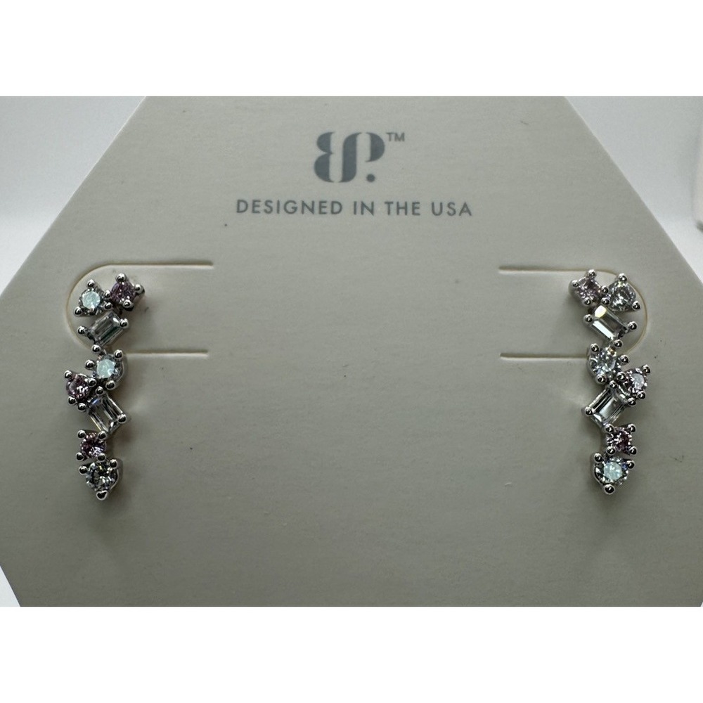 Bomb Party Earrings RBP5288 More Celebrations Rose Quartz Cubic Zirconia Studs